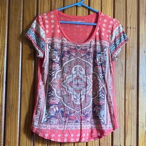 Lucky Brand Intricate Patterned Women's T Shirt